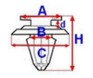Fissaggio ROMIX ROM B21124, 10 Pezzo