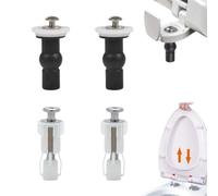 Fissaggio Tavoletta WC,4Pcs Cerniere Copriwater Fori Ciechi, Espansione Gomma Viti Noce Rondella