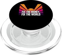 Fissare i soldi aggiustare il mondo verità libertà speranza bitcoin PopSockets PopGrip per MagSafe