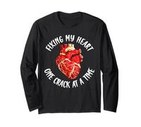 Fissare Il Mio Cuore Una crepa alla Volta Kintsugi Maglia a Manica