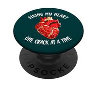 Fissare il mio cuore una crepa alla volta Kintsugi PopSockets PopGrip Adesivo