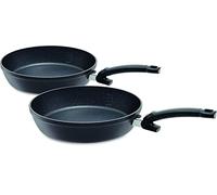 Fissler Adamant Comfort Advantage,Set di padella in alluminio rivestite 24 cm, 28 cm, 2 pezzi, antiaderenti, antigraffio, adatte alla cottura a induzione
