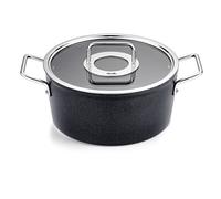 Fissler Adamant - Pentola in alluminio (diametro 24 cm, 4,9 L) rivestita, con coperchio in vetro, antiaderente, compatibile induzione