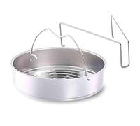 Fissler Inserto per pentola a pressione 22 cm, per cottura a vapore, forato, incluso treppiede