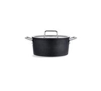 FISSLER Kochtopf mit Gasdeckel ADAM0ANT 24cm/4,9l Anihaft/Schwarz nero