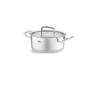 Fissler Original-Profi Collection - Pentola per arrosto, diametro 20 cm, capienza 2,6 litri, in acciaio inox, rostiera con coperchio in vetro, compatibile induzione