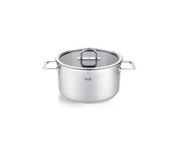 FISSLER Kochtopf mit Glasdeckel VISEO PRO 24cm/5,7cm Edelstahl argento