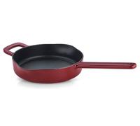 Fissler Moments Collection, Padella in Ghisa Smaltata Diametro 24 cm Antiaderente, Bordo Alto, Beccucci Salvagoccia, Occhiello Sospensione, Senza PFAS o PTFE, Compatibile Induzione, Rosso Bordeaux