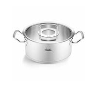Fissler Original-Profi Collection - Pentola per arrostire (diametro 24 cm, 4,6 litri) pentola in acciaio inox, pentola per arrosto con coperchio in vetro, compatibile induzione