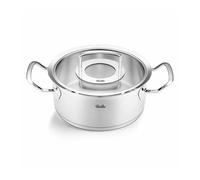 Fissler Original-Profi Collection - Pentola per arrosto, diametro 20 cm, capienza 2,6 litri, in acciaio inox, rostiera con coperchio in vetro, compatibile induzione