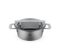 Fissler Phi Collection - Pentola per arrosti, 20 cm, 2,3 l, con coperchio in vetro, in acciaio inox, adatta a induzione, risparmio energetico, lavabile in lavastoviglie, qualità premium Made in