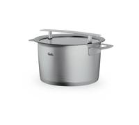 Fissler Phi Collection - Pentola alta (24 cm, 6,5 L) con coperchio in vetro, extra grande, adatta a induzione, risparmio energetico, qualità premium Made in Germany