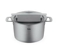 Fissler Phi Collection - Pentola alta (24 cm, 6,5 L) con coperchio in vetro, extra grande, adatta a induzione, risparmio energetico, qualità premium Made in Germany