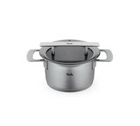 Fissler Phi Collection - Pentola da 16 cm, 1,9 l, con coperchio in vetro, piccola pentola in acciaio inox, adatta a induzione, risparmio energetico, lavabile in lavastoviglie, qualità premium Made in