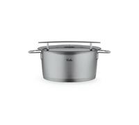 Fissler Phi Collection - Pentola da 24 cm, 5,1 l, con coperchio in vetro, grande pentola in acciaio inox, adatta a induzione, risparmio energetico, lavabile in lavastoviglie, qualità premium Made in