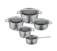 Fissler Phi Collection, Set 5 Pezzi, Casseruole Fonde da 16, 20, 24 cm, Casseruola Bassa da 20 cm E Pentola A Pressione da 16 cm