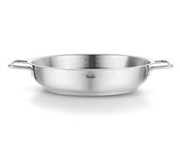 Fissler Pure Collection - Padella da portata in acciaio inox (diametro 24 cm) non rivestita, scala graduata interna, bordo alto, compatibile Induzione