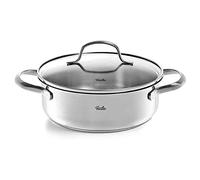 Fissler San Francisco Pentola rostiera in acciaio box 1.2 L, 16 cm, con coperchio in vetro, bordo di versamento, risparmio energetico, cottura a induzione