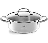 Fissler San Francisco Pentola rostiera in acciaio box 2.1 L, 20 cm, con coperchio in vetro, bordo di versamento, risparmio energetico, cottura a induzione
