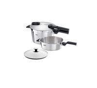Fissler 602-410-11-000/0 Set di pentole a Pressione, Acciaio Inossidabile, Argento