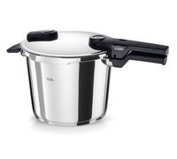 Fissler Vitaquick® Elemental Pentola a pressione da 6,0 l (diametro 22 cm), colore verde salvia, prodotta in Germania, fino al 70% più veloce, 2 livelli di cottura, fondo super termico, induzione