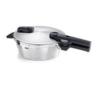 Fissler Vitaquick Premium, Pentola A Pressione 2.5 L, Diametro 22 cm in Acciaio Inox, 2 Livelli di Cottura, Fabbricato in Germania, Compatibile Induzione