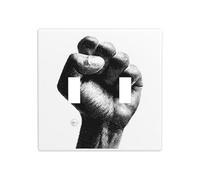 Fist Held Up High Double Gang Toggle Light Cover Wall Plate Switch Decor Dimensioni standard - 11,4 x 11,4 cm