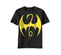 Fist Of Iron Logo Drago Kung Fu Costume Nero Supereroe Marvel T Shirt S-2XL