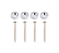 Fistrock Set di 4 boccole per giuntura e bulloni per chitarra elettrica o basso con viti cromate.