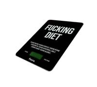 FISURA - Bilancia da cucina digitale vichy. Bilancia digitale originale 5kg/11lbs. Bilancia elettronica digiale alta precisione. Vetro e ABS. 15 x 22 (Diet, nero)