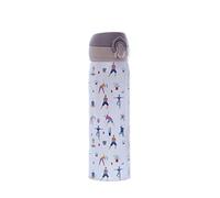 FISURA - Borraccia sportiva in acciaio inox. Borraccia thermos isolata per 24 ore di bevande fredde e 12 ore di bevande calde. 500 ml. Senza BPA. Bianco. (Yoga)