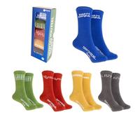 Fisura - Calzini divertenti feel today. Confezione da 5 calzini originali unisex con design unici e stampati. Calzini in cotone stampati per uomo e donna.