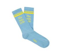 Fisura - Calzini originali unisex “Brillo” blu. Calzini da regalo. Calzini alti blu. Calzini con messaggio in italiano. Calzini in cotone e poliestere. Taglia unica.