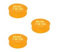 Fisura - Coperchio bicchieri antidroga "Mum, I'm ok" 3 pezzi. Protezione originale per bevande. Copertura per bevande riutilizzabile. Protezione della tazza in silicone anti-goccia. 3 pezzi