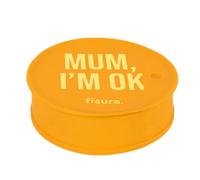 Fisura - Coperchio bicchieri antidroga "Mum I'm ok". Protezione per bevande originale blu. Copertura per bevande riutilizzabile. Protezione della tazza antiderrame Realizzato in silicone.