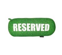 Fisura - Cuscino da spiaggia reserved. Cuscino cilindrico 29 x 12 cm. Cuscino per piscina verde. Cuscino da viaggio originale. Cuscino da campeggio in poliestere.