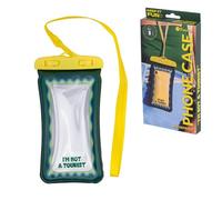 Fisura Custodia impermeabile per cellulare originale Tourist. Borsa impermeabile mobile verde per Huawei, Galaxy S20+/S10e, iPhone 17/16/15/14/13/12 Air/Pro MAX e altri cellulari fino a 7". Borsa