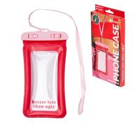 Fisura Custodia impermeabile per cellulare originale "Better Late". Borsa impermeabile mobile rossa e rosa per Huawei, Galaxy S20+/S10e, iPhone 17/16/15/14/13/12 Air/Pro MAX e altri cellulari fino a 7