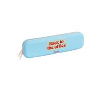 Fisura Custodia in Silicone Originale Back to The Office Astuccio Multiuso Silicone Blu Morbido e Flessibile Touch Portapenne da Tavolo con Cerniera 20 cm x 5 cm