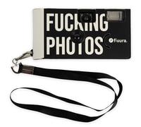 Fisura - Fotocamera usa e getta originale "f*cking photos". Fotocamera monouso con flash. 17 scatti in bianco e nero. Gancio incluso. Perfetta per matrimoni o feste.
