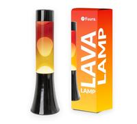 Fisura - Lampada di lava multicolore sfumata. Lampada di lava di 30 cm con base nera e vetro con effetto sfumato tramonto. Effetto rilassante. 9x9x30 cm