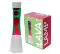 Fisura - Lampada di lava verde e rosa. Base bianca, liquido verde e lava rosa. Effetto rilassante. Con lampadina di ricambio. 11 cm x 11 cm x 39,5 cm.