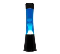 Fisura - Lampada lava bianca e blu. Base nera, liquido blu e lava bianca. Lampada ad effetto rilassante.Con lampadina di ricambio. 11 cm x 11 cm x 39,5 cm.