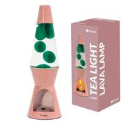 Fisura - Lampada lava con candela. Lampada lava senza elettricità. Lampada lava rosa e verde. Lampada eco-friendly. Regalo originale. 29 cm x 8,5 cm (candela non inclusa)