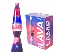 Fisura - Lampada lava Galaxy. Base multicolore, liquido trasparente e glitter di lava. Lampada ad effetto rilassante. Con lampadina di ricambio. 11,5 cm x 11,5 cm x 40 cm.