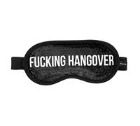 FISURA - Maschera divertente. Maschera per dormire. Maschera da viaggio originale. Materiale: poliestere. Dimensioni: 20 x 10 cm. (Sbornia (inglese), nero)