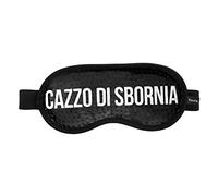 FISURA - Maschera divertente. Maschera per dormire. Maschera da viaggio originale. Materiale: poliestere. Dimensioni: 20 x 10 cm. (Sbornia (Italiano), Nero)