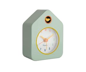 Fisura - Mini Casa Verde Sveglia Analogica Senza Tic-Tac Originale. Dimensioni: 9,7 cm x 7,3 cm x 4,5 cm. Funzionamento: 1 batteria AA