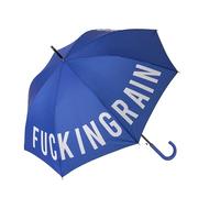 Fisura - Ombrello grande antivento F*cking rain blu per giovani. Modello resistente con apertura automatica a pulsante. Manico ergonomico e diametro di 106 cm.