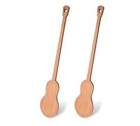 Fisura - Originale cucchiaio a forma Set di 2 spatole per cucinare. Cucchiaio in legno di faggio. Accessori da cucina resistenti al calore. (Chitarra)